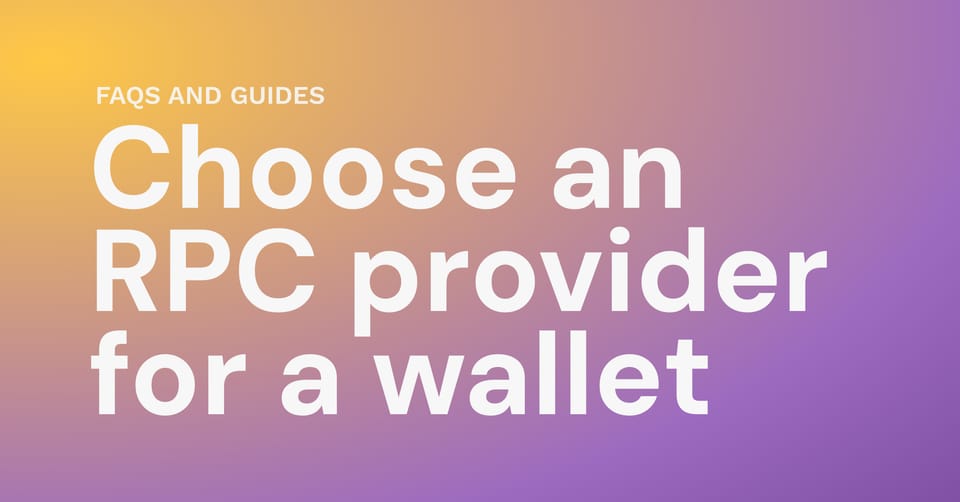 How to choose an RPC provider for a high-performance Solana wallet